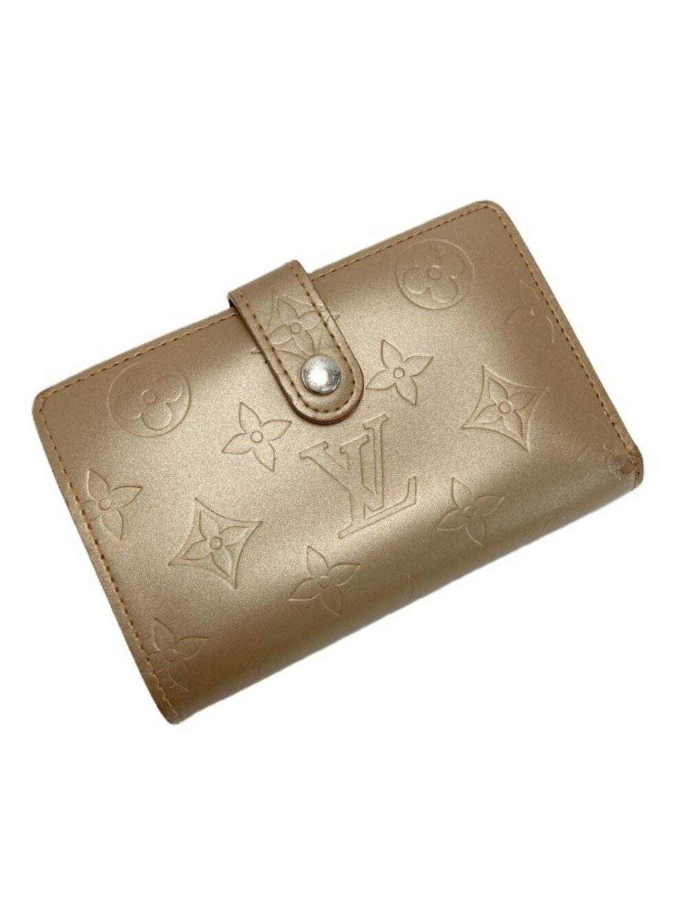 Louis Vuitton Monogram Matte Porte Monnaie Billets Viennois Ambre Bifold Wallet